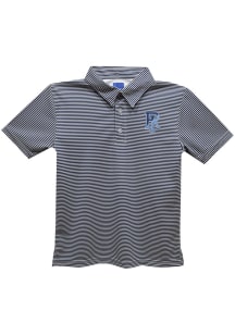 Rhode Island Rams Youth Navy Blue Pencil Stripe Short Sleeve Polo Shirt