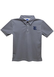 Rice Owls Youth Navy Blue Pencil Stripe Short Sleeve Polo Shirt