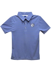 Saint Louis Billikens Youth Blue Pencil Stripe Short Sleeve Polo Shirt