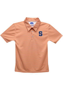 Syracuse Orange Youth Orange Pencil Stripe Short Sleeve Polo Shirt
