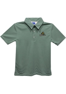 Wright State Raiders Youth Green Pencil Stripe Short Sleeve Polo Shirt