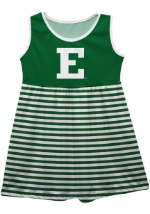 Eastern Michigan Eagles Girls Green Stripes Short Sleeve Dress