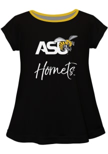 Vive La Fete Alabama State Hornets Infant Girls Script Blouse Short Sleeve T-Shirt Black