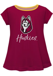 Bloomsburg University Huskies Infant Girls Script Blouse Short Sleeve T-Shirt Maroon