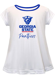 Georgia State Panthers Infant Girls Script Blouse Short Sleeve T-Shirt White