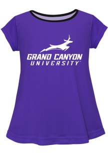 Vive La Fete Grand Canyon Antelopes Infant Girls Script Blouse Short Sleeve T-Shirt Purple