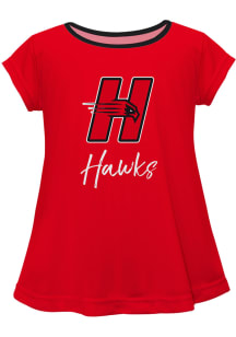 Hartford Hawks Infant Girls Script Blouse Short Sleeve T-Shirt Red