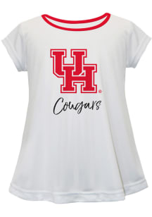 Houston Cougars Infant Girls Script Blouse Short Sleeve T-Shirt White