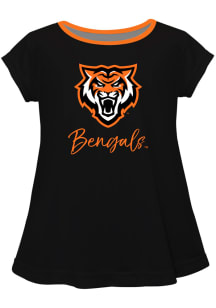 Idaho State Bengals Infant Girls Script Blouse Short Sleeve T-Shirt Black
