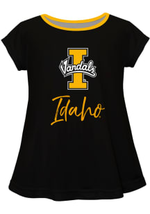 Idaho Vandals Infant Girls Script Blouse Short Sleeve T-Shirt Black