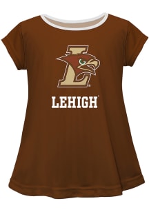 Lehigh University Infant Girls Script Blouse Short Sleeve T-Shirt Brown