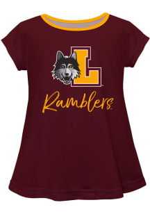 Loyola Ramblers Infant Girls Script Blouse Short Sleeve T-Shirt Maroon