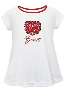 Missouri State Bears Infant Girls Script Blouse Short Sleeve T-Shirt White