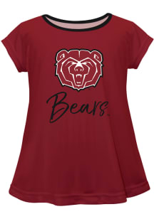 Missouri State Bears Infant Girls Script Blouse Short Sleeve T-Shirt Maroon