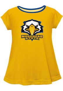 Morehead State Eagles Infant Girls Script Blouse Short Sleeve T-Shirt Gold