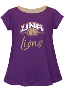 North Alabama Lions Infant Girls Script Blouse Short Sleeve T-Shirt Purple