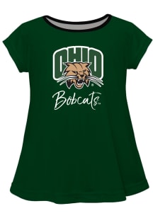Ohio Bobcats Infant Girls Script Blouse Short Sleeve T-Shirt Green