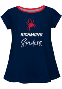 Richmond Spiders Infant Girls Script Blouse Short Sleeve T-Shirt Blue