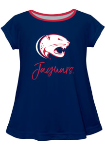South Alabama Jaguars Infant Girls Script Blouse Short Sleeve T-Shirt Blue