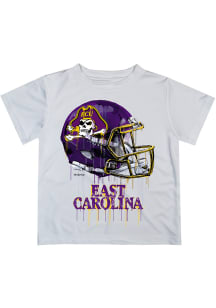 East Carolina Pirates Youth White Helmet Short Sleeve T-Shirt