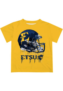 East Tennesse State Buccaneers Youth Gold Helmet Short Sleeve T-Shirt
