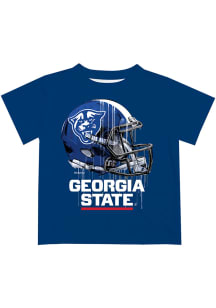 Georgia State Panthers Youth Blue Helmet Short Sleeve T-Shirt