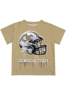 GA Tech Yellow Jackets Youth Gold Helmet Short Sleeve T-Shirt