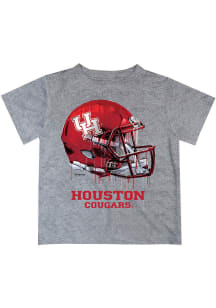 Houston Cougars Youth Grey Helmet Short Sleeve T-Shirt