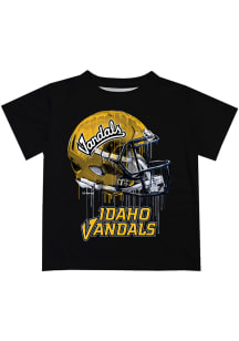 Idaho Vandals Youth Black Helmet Short Sleeve T-Shirt
