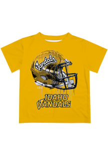 Idaho Vandals Youth Gold Helmet Short Sleeve T-Shirt