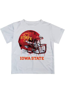 Iowa State Cyclones Youth White Helmet Short Sleeve T-Shirt