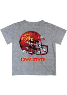 Iowa State Cyclones Youth Grey Helmet Short Sleeve T-Shirt