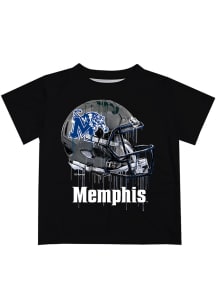 Memphis Tigers Youth Black Helmet Short Sleeve T-Shirt