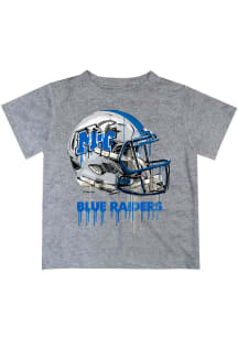 Middle Tennessee Blue Raiders Youth Grey Helmet Short Sleeve T-Shirt
