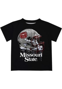 Missouri State Bears Youth Black Helmet Short Sleeve T-Shirt