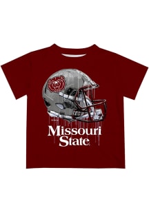 Missouri State Bears Youth Maroon Helmet Short Sleeve T-Shirt