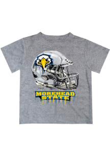 Vive La Fete Morehead State Eagles Youth Grey Helmet Short Sleeve T-Shirt