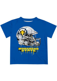 Vive La Fete Morehead State Eagles Youth Blue Helmet Short Sleeve T-Shirt