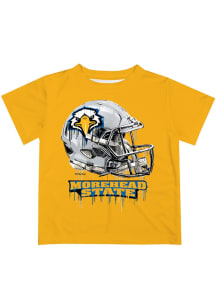 Vive La Fete Morehead State Eagles Youth Gold Helmet Short Sleeve T-Shirt