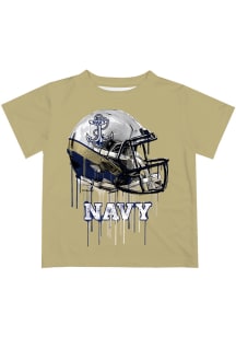 Navy Midshipmen Youth Gold Helmet Short Sleeve T-Shirt