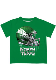 North Texas Mean Green Youth Green Helmet Short Sleeve T-Shirt