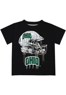 Ohio Bobcats Youth Black Helmet Short Sleeve T-Shirt