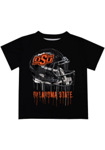 Oklahoma State Cowboys Youth Black Helmet Short Sleeve T-Shirt