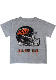 Oklahoma State Cowboys Youth Grey Helmet Short Sleeve T-Shirt