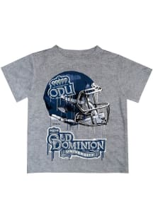 Old Dominion Monarchs Youth Grey Helmet Short Sleeve T-Shirt