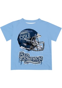 Old Dominion Monarchs Youth Blue Helmet Short Sleeve T-Shirt