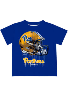 Pitt Panthers Youth Blue Helmet Short Sleeve T-Shirt