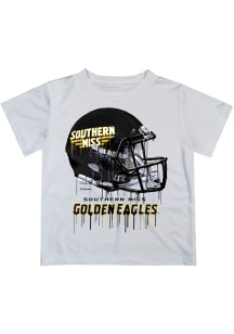 Southern Mississippi Golden Eagles Youth White Helmet Short Sleeve T-Shirt