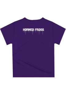 TCU Horned Frogs Youth Purple Helmet Short Sleeve T-Shirt
