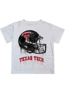 Texas Tech Red Raiders Youth White Helmet Short Sleeve T-Shirt